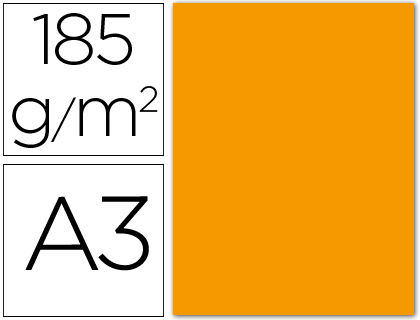 [2054777] GUARRO - CARTULINA DIN A3 MANDARINA185 GR PAQUETE 50 H (Ref.200040187)