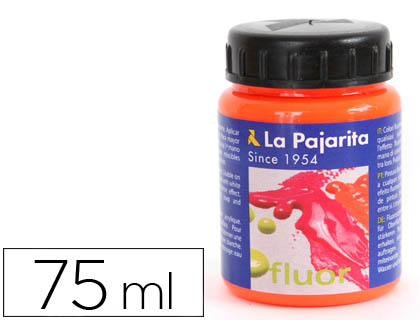 [2072375] LA PAJARITA - PINTURA ACRILICA F-02 NARANJA FLUORESCENTE 75ML (Ref.1166/16)