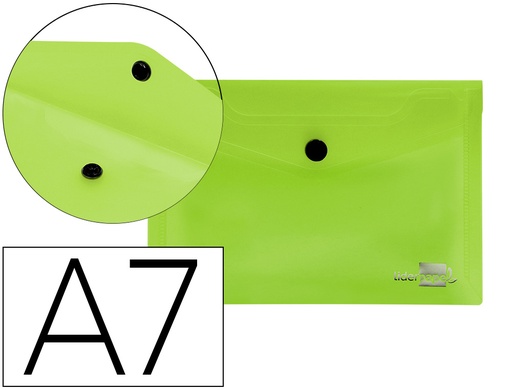 [2032849] LIDERPAPEL - CARPETA DOSSIER BROCHE 44223 POLIPROPILENO DIN A7 VERDE SERIE FROSTY (Ref.DS41)