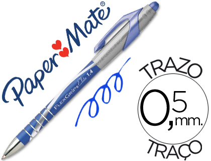 [9038092] PAPER MATE - Boligrafo retractil Flexgrip Elite azul trazo 1,0 mm (Ref.S0767610)