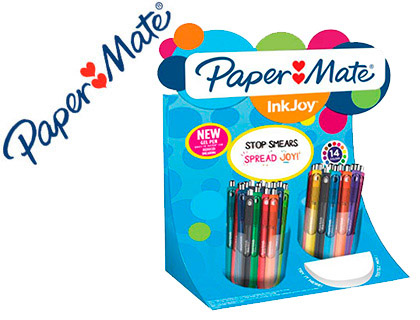 [9064331] PAPER MATE - PAPERMATE - Boligrafo inkjoy retractil gel pen trazo 0,7 mm expositor de 60 unidades colores surtidos (Ref. 1959464)