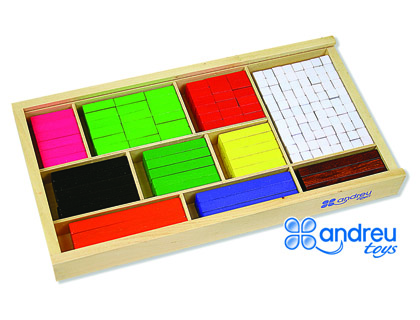 [9068317] ANDREUTOYS - Juego barras de fracciones 308 piezas 32,5x17,5x4 cm (Ref. 16166)