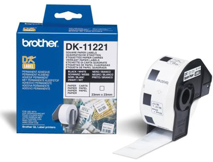 [9044088] BROTHER - Etiquetas Precortadas PAP 23X23MM 10 (Ref.DK11221)