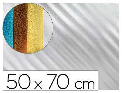 [2079229] LIDERPAPEL - GOMA EVA 50X70 CM ESPESOR 2 MM METALIZADA PLATA (Ref.GE89)