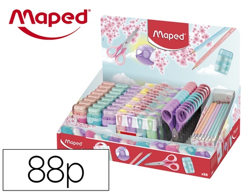 [2157267] MAPED - Expositor coleccion pastel 88 piezas surtidas (Ref. 993416)