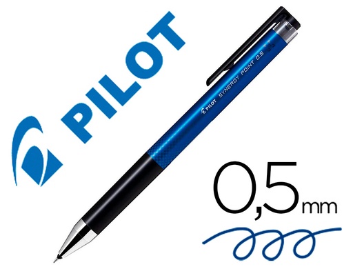[9159893] PILOT - Boligrafo synergy point retractil sujecion de caucho tinta gel 0,5 mm azul (Ref.BLRT-SNP5-L / NSA)