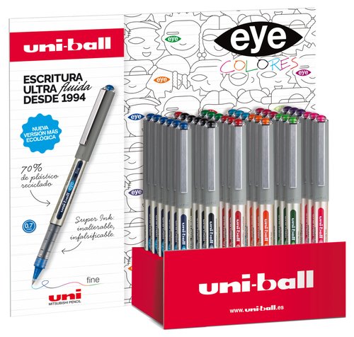 [9162258] UNI-BALL - UNIBALL - Rotulador roller ub-157 tinta liquida 0,7 mm expositor de 36 unidades colores surtidos (Ref. 182634743)