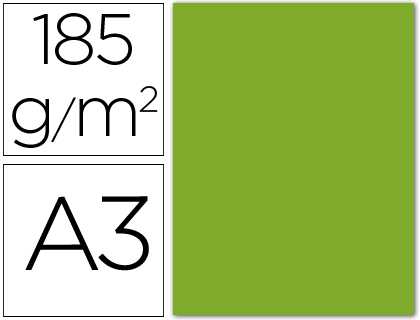 [9054784] CANSON - Cartulina 50 Hojas A3 Verde 185 gr (Ref.200040210)