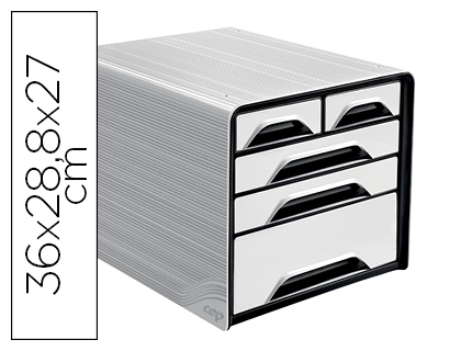 [9150856] CEP - Buc 5 Cajones Mixtos Blanco/Negro (Ref.1072130121)