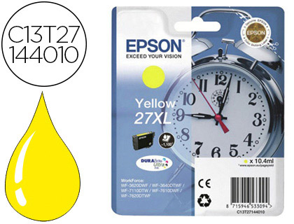 [9090755] EPSON - Cartuchos ORIGINALES Inyección De Tinta INY AMA 27XL 1100P (Ref.C13T27144012)