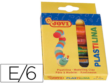 [2006203] JOVI - PLASTILINA -ESTUCHE DE 6 UNIDADES (Ref.90/6)