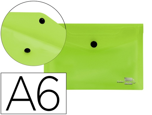 [2032843] LIDERPAPEL - CARPETA DOSSIER BROCHE 44233 POLIPROPILENO DIN A6 VERDE SERIE FROSTY (Ref.DS36)