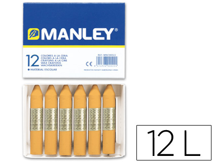 [2022262] MANLEY - LAPICES CERA UNICOLOR OCRE -CAJA DE 12 N.26 (Ref.MNC04690/ N. 26)