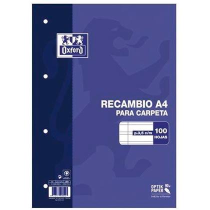 [1736695] OXFORD - Recambio de papel 100h A4 (Ref.100430211)