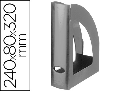 [2043599] Q-CONNECT - REVISTERO PLASTICO GRIS OPACO (Ref.KF04208)