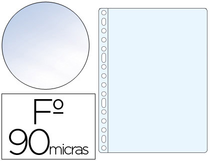 [2063902] SARO - FUNDA MULTITALADRO FOLIO 90 MC PVC CRISTAL CAJA DE 100 UNIDADES (Ref.1399)