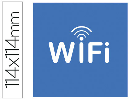[2059445] APLI - ETIQUETA ADHESIVA DE SEÑALIZACION SIMBOLO WIFI 114X114 MM (Ref.12132)