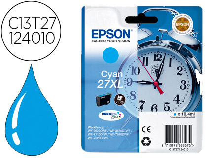 [9090848] EPSON - Cartuchos ORIGINALES Inyección De Tinta INY CI 1100PG 27XL (Ref.C13T27124012)