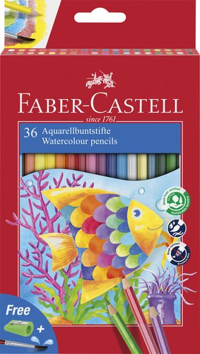 [9936033] FABER CASTELL - LAPICES ACUARELABLES FABER-CASTELL estuche de 36 (Ref.114437)