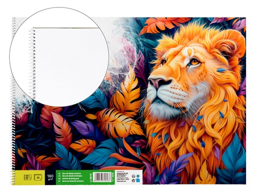 [2075626] LIDERPAPEL - BLOC DIBUJO ARTISTICO ESPIRAL 460X325MM 20 HOJAS 180 G/M2 SIN RECUADRO (Ref.DA13)