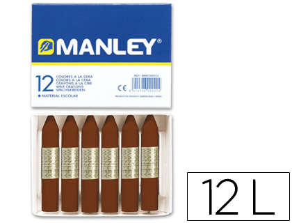 [2025838] MANLEY - LAPICES CERA UNICOLOR PARDO -CAJA DE 12 (Ref.MNC04726/ N. 29)
