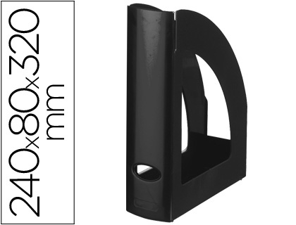 [2043597] Q-CONNECT - REVISTERO PLASTICO NEGRO OPACO (Ref.KF04203)