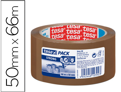 [2078073] TESA - CINTA ADHESIVA MARRON STRONG 66 MT X 50 MM PARA EMBALAJE BAJO RUIDO (Ref.57168-00000-05)