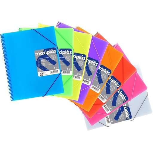 [9931482] GRAFOPLÁS - CARPETA FUNDAS (TARIFARIO) GRAFOPLAS ESPIRAL PP RIGIDO MAXIPLAS A4 30 F. TRANSLUCIDO AMARILLO (Ref.39833060)