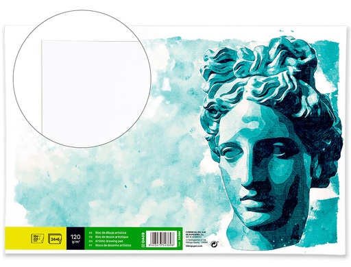 [2054389] LIDERPAPEL - BLOC DIBUJO ARTISTICO ENCOLADO 594X420MM 24+6 HOJAS 120G/M2 SIN RECUADRO (Ref.DA09)