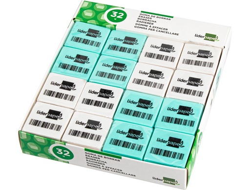 [2006168] LIDERPAPEL - Goma para lapiz con forma cuadrada (Ref. ER13)