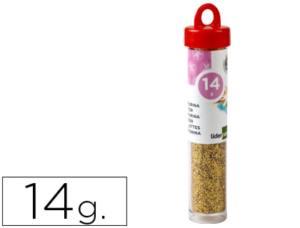 [2058283] LIDERPAPEL - PURPURINA FANTASIA COLOR ORO BOTE DE 14 GR (Ref.PU01)