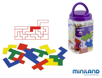 [9152445] MINILAND - Juego didactico pentominos de colores (Ref. 95219)