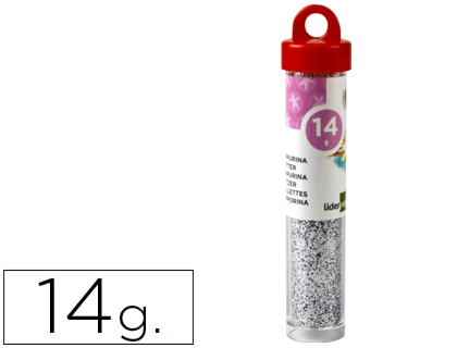 [2058284] LIDERPAPEL - PURPURINA FANTASIA COLOR PLATA BOTE DE 14 GR (Ref.PU02)