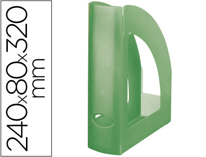 [2043605] Q-CONNECT - REVISTERO PLASTICO VERDE KIWI TRANSLUCIDO (Ref.KF04212)