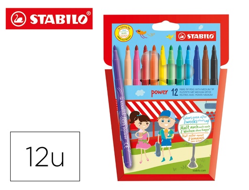 [2079638] STABILO - ROTULADOR POWER CAJA DE 12 COLORES (Ref.280/12-01)