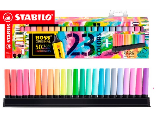 [9161914] STABILO - Rotulador boss fluorescente 70 deskset estuche de 23 unidades coloressurtidos (Ref. 7023-01-5)