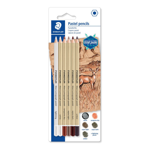 [9933660] STAEDTLER - LAPICES DESIGN JOURNEY 100P LUMOGRAPH PASTEL BLISTER de 6 (Ref.100P-SBK6)