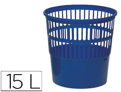 [2020344] PAPELERA PLASTICO 119 AZUL MEDIDA 27.5X27.5 CM (Ref.119-AZ)