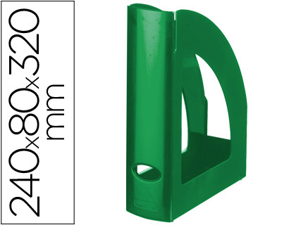 [2043598] Q-CONNECT - REVISTERO PLASTICO VERDE OPACO (Ref.KF04206)