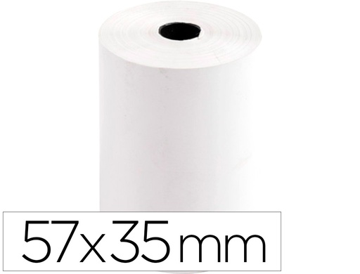 [2074323] Q-CONNECT - ROLLO SUMADORA TERMICO 57 MM ANCHO X 35MM DIAMETRO PARA MAQUINAS TERMINAL PUNTO DE VENTA (Ref.KF26122)