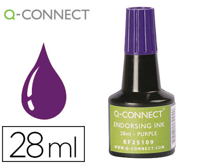[2150755] Q-CONNECT - TINTA TAMPÓN VIOLETA FRASCO 28 ML (Ref.KF25109)