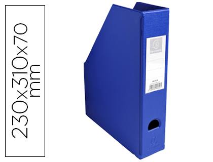 [2063286] EXACOMPTA - REVISTERO PVC LOMO 70MM COLOR AZUL 230X310X70 MM (Ref.90152E)
