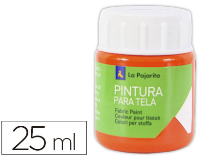 [2009881] LA PAJARITA - PINTURA PARA TELA ANARANJADO 25 ML (Ref.T-14)