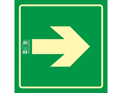 [2076041] SYSSA - PICTOGRAMA SEÑAL DE VIA DE EVACUACION EN PVC FOTOLUMINISCENTE 224X224 MM (Ref.9011F)