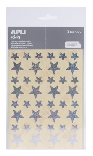 [2071945] APLI - GOMETS ESTRELLA HOLOGRAFICO BOLSA CON 3 HOJAS (Ref.11807)
