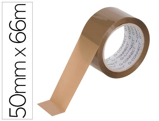 [2037694] Q-CONNECT - CINTA ADHESIVA POLIPROPILENO HAVANA 66 MT X 50 MM -PARA EMBALAJE BAJO RUIDO (Ref.KF04381)
