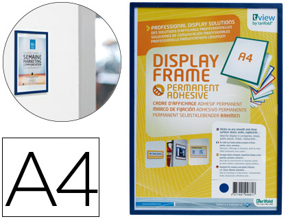 [2078192] TARIFOLD - FUNDA PARA COLGAR DIN A4 ADHESIVA AZUL (Ref.194881)