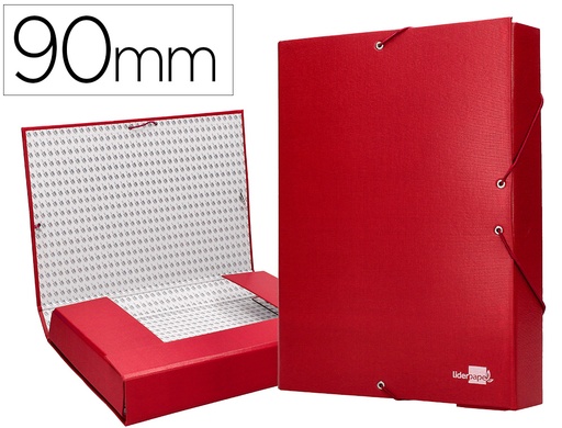 [2025295] LIDERPAPEL - CARPETA PROYECTOS FOLIO LOMO 90MM Cartón FORRADO ROJA (Ref.PY94)