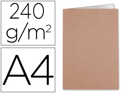 [2026438] LIDERPAPEL - SUBCARPETA A4 KRAFT INTERIOR BLANCO 240G/M2 (Ref.SC22)