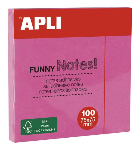 [9942000] APLI - TACO NOTAS 76X76 ROSA NEON (Ref.11898)